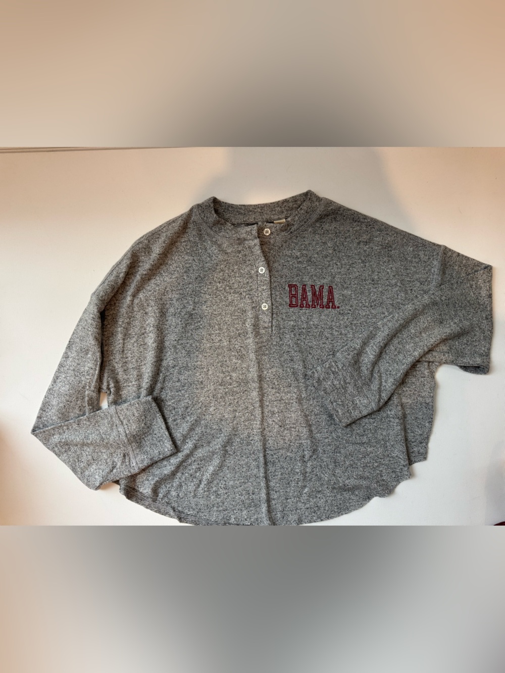 Tailgate by American Eagle women’s BAMA Alabama cozy Henley pullover medium
